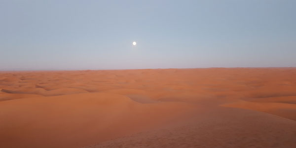 Vollmond-Untergang in der Erg Chegaga